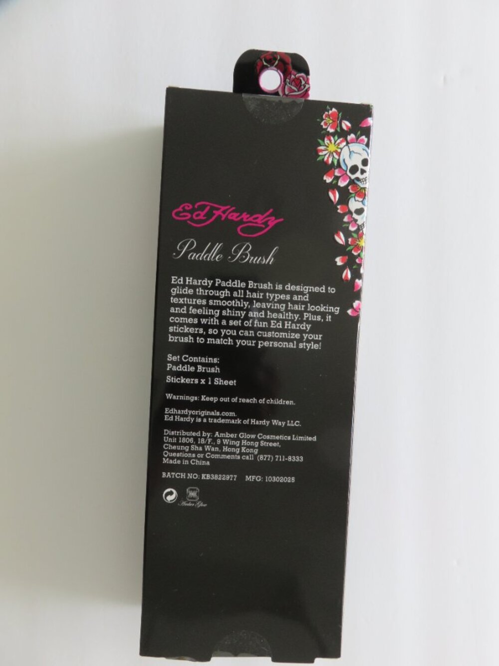 (#132) ED HARDY Paddle W Stickers Hair Brush - Picture 7 of 7